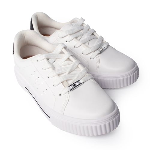 Tênis Feminino Vizzano Pelica Detalhe Metalizado Branco/Preto