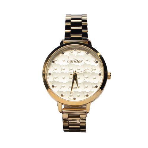 Relógio Feminino Condor Kit Florido C02035NFQK4D Dourado