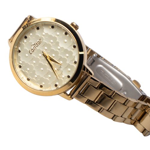 Relógio Feminino Condor Kit Florido C02035NFQK4D Dourado