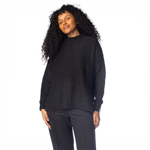 Blusa Feminina Biamar Tricot Recorte Lateral Preto