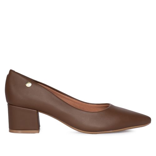 Scarpin Feminino Vizzano Bico Fino Salto Médio Capuccino