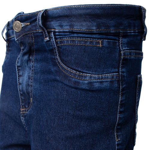Calça Jeans Feminina Sawary Reta Azul Escuro