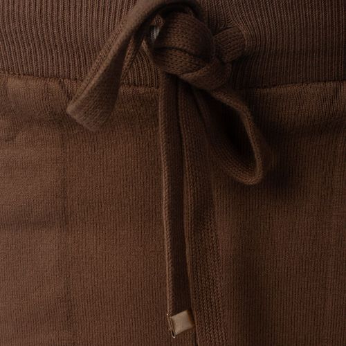 Calça de Moletom Feminina Biamar Acabamento Canelado Café