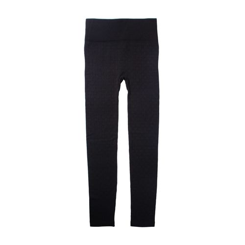Legging Feminina #MO Peluciada Cós Alto Texturizada Preto