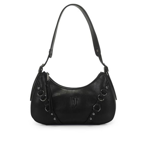 Bolsa Feminina WJ Baguete Média Fivelas Preto