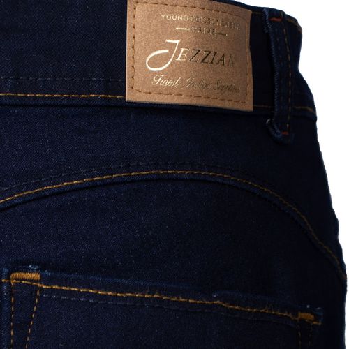 Calça Jeans Feminina Jezzian Plus Size Cigarrete Azul Escuro