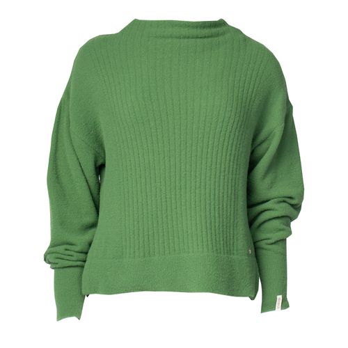 Blusa Feminina Biamar Tricot Fio Pluma Recorte Lateral Verde