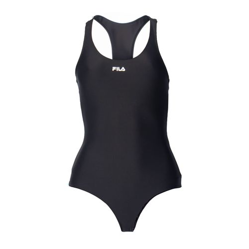 Maiô Feminino Fila Austrália Nadador UV Preto/Branco