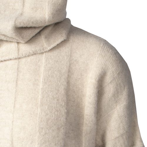 Blusa Feminina Biamar Tricot Gola Removível Bege Claro