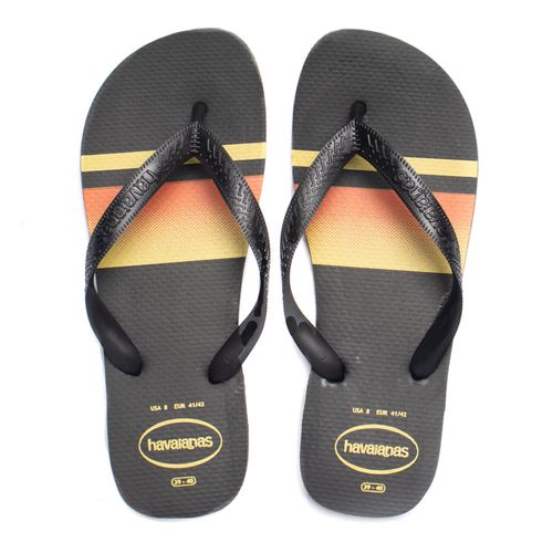 Chinelo Masculino Havaianas Top Basic Estampa Listras Preto