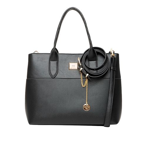 Bolsa Feminina Rafitthy Tote Média Alça Removível Preto
