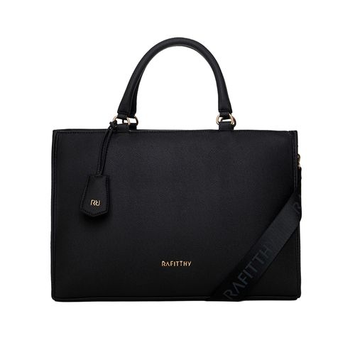 Bolsa Feminina Rafitthy Estruturada Tiracolo Preto
