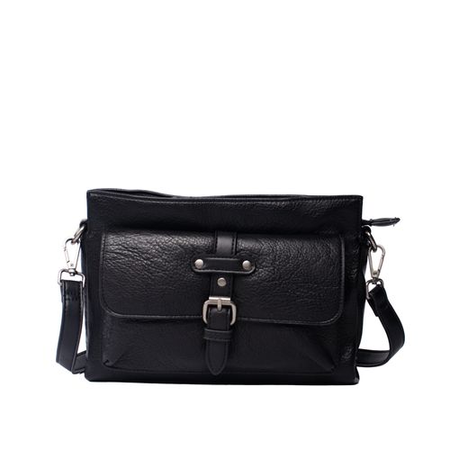 Bolsa Feminina WJ Transversal Fivela Pequena Preta