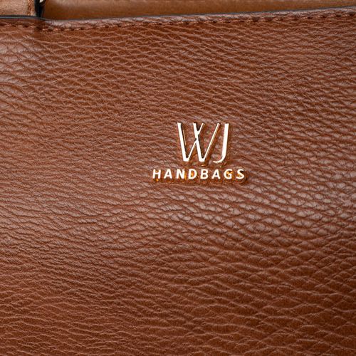 Bolsa Feminina WJ Tiracolo Média Texturizada Caramelo