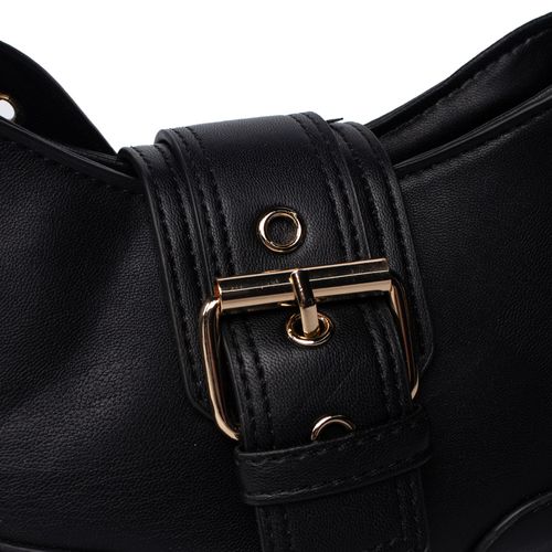 Bolsa Feminina Via Marte Napa Baguete Pequena Preta