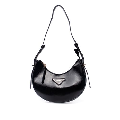 Bolsa Feminina Via Marte Baguete Pequena Verniz Preto