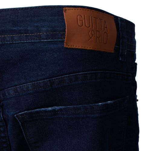 Calça Jeans Masculina Guitta Rio Modelagem Reta Azul Escuro