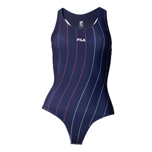 Maiô Feminino Fila Austrália Print Marinho/Vermelho