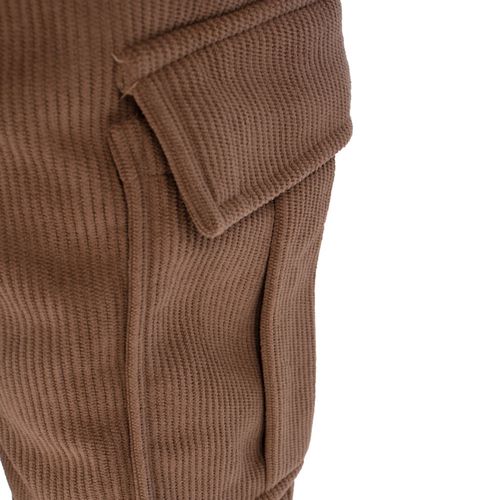 Calça Feminina Facinelli Jogger Cargo Cotelê Marrom