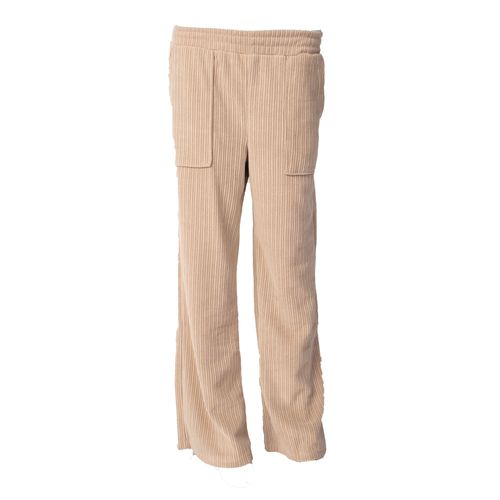Calça Feminina Facinelli Cotelê Reta Bege