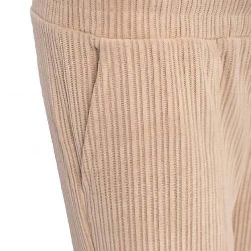 Calça Feminina Facinelli Cotelê Reta Bege
