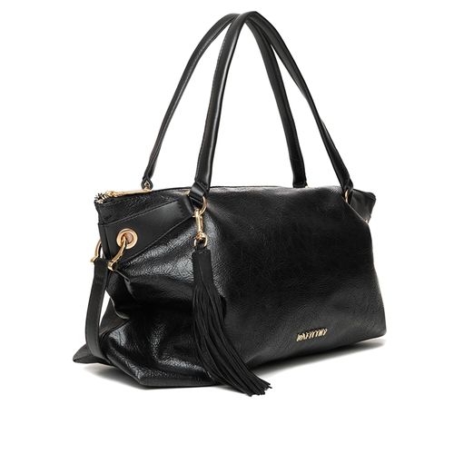 Bolsa Feminina Rafitthy Tiracolo Tiras Média Preta