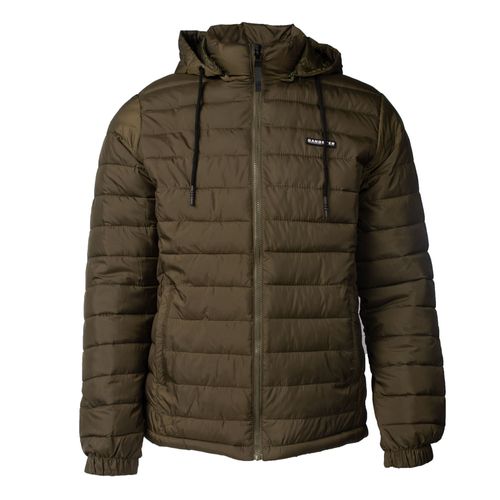 Jaqueta Masculina Gangster Puffer Capuz Removível Verde Militar