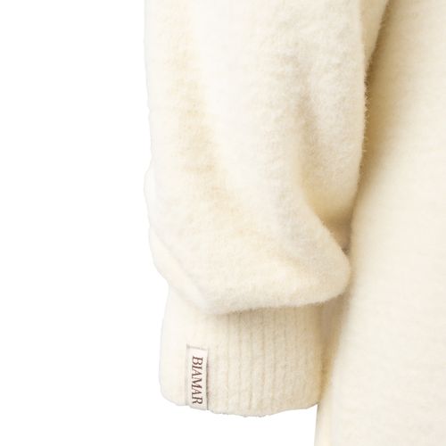 Casaco Feminino Biamar Pluma Alongado Off White