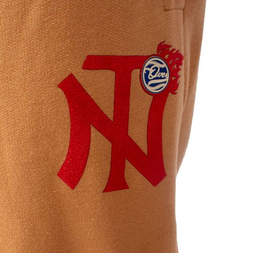 Calça Moletom Masculina Over Surf Punho Monograma Caramelo