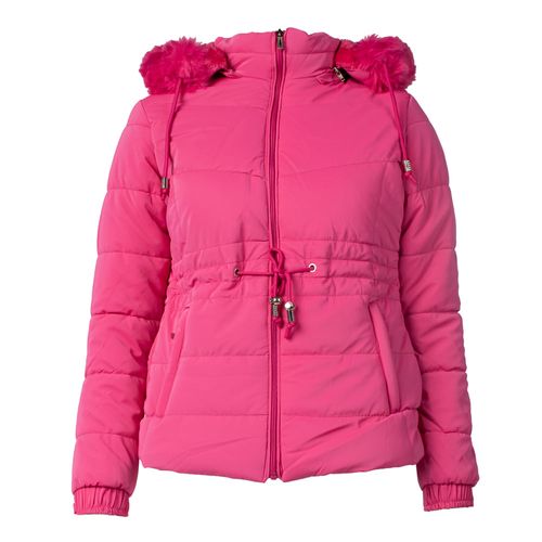 Jaqueta Feminina Blue Rose Parka Acolchoada C/ Capuz Pink