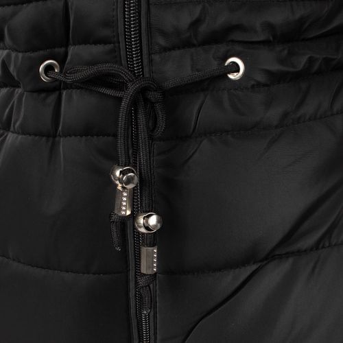 Jaqueta Feminina Blue Rose Parka Acolchoada C/ Capuz Preto