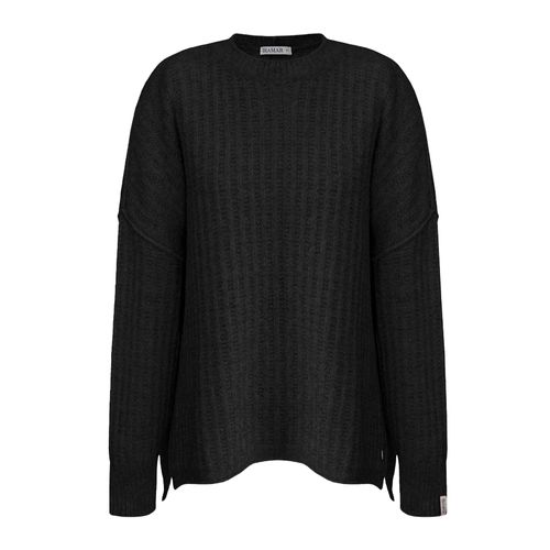 Blusa Feminina Biamar Alongada e Fendas Preto