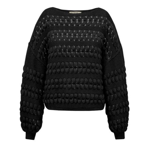 Blusa Feminina Biamar Algodão Pontos Vazados Preto