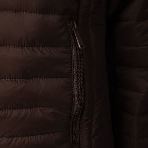 Jaqueta Feminina Eagle Rose Puffer Interior Peluciado Café