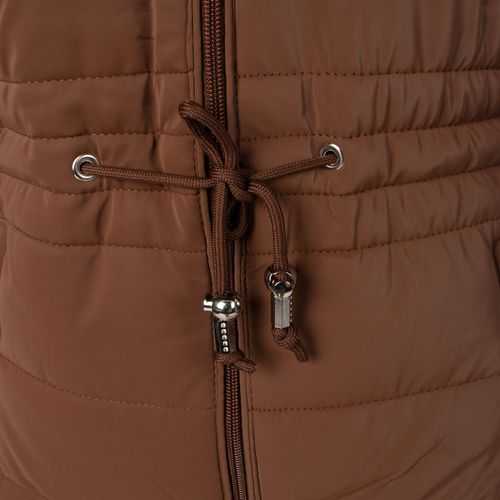 Jaqueta Feminina Blue Rose Parka Acolchoada C/ Capuz Café