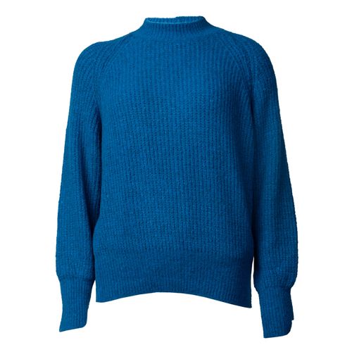 Blusa Feminina Biamar Tricot Punho Canelado Azul