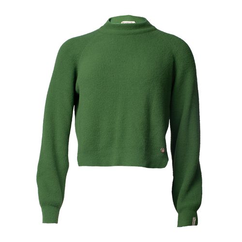 Blusa Feminina Biamar Fio Pluma Fendas Laterais Verde