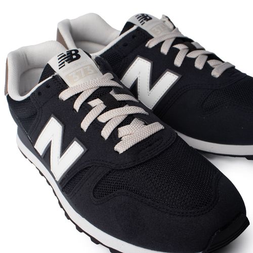 Tênis Masculino New Balance 373v2 Camurça Preto/Bege Claro