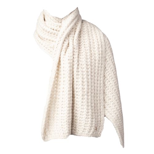 Cachecol Feminino Biamar Tricot Ponto Vazado Bege Claro
