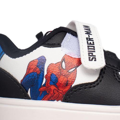 Tênis Infantil Marvel Homem Aranha Ilustração Branco/Preto