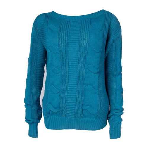 Blusa Feminina Oliveira Malhas Tricot Azul