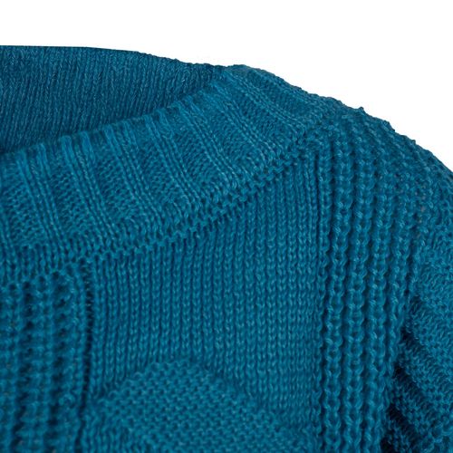 Blusa Feminina Oliveira Malhas Tricot Azul