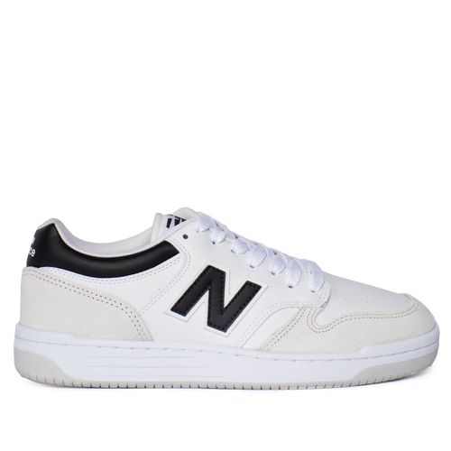Tênis Masculino New Balance Low 480 Couro Branco