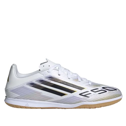 Chuteira Masculina Adidas F50 Club Futsal Fiberskin Branco
