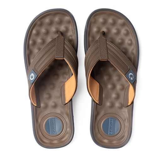 Chinelo Masculino Cartago Alabama Tiras Largas Marrom/Bege