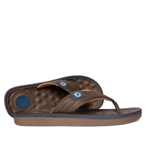 Chinelo Masculino Cartago Alabama Tiras Largas Marrom/Bege