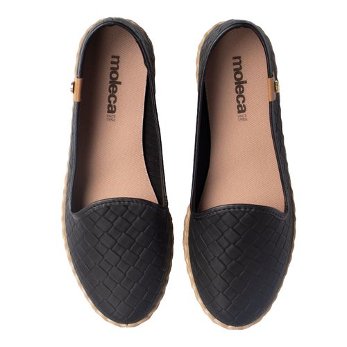 Sapato Feminino Moleca Napa Tresse Atenas Preto