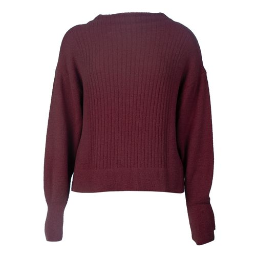 Blusa Feminina Biamar Tricot Fio Pluma Mullet Bordô