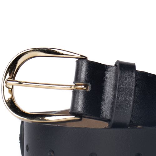 Cinto Feminino Dakota DK306-0001 Couro Fivela Dourada Preto