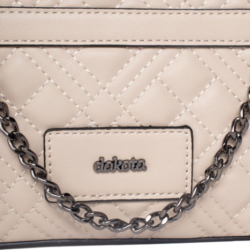 Bolsa Feminina Dakota Transversal Pequena Matelassê Bege